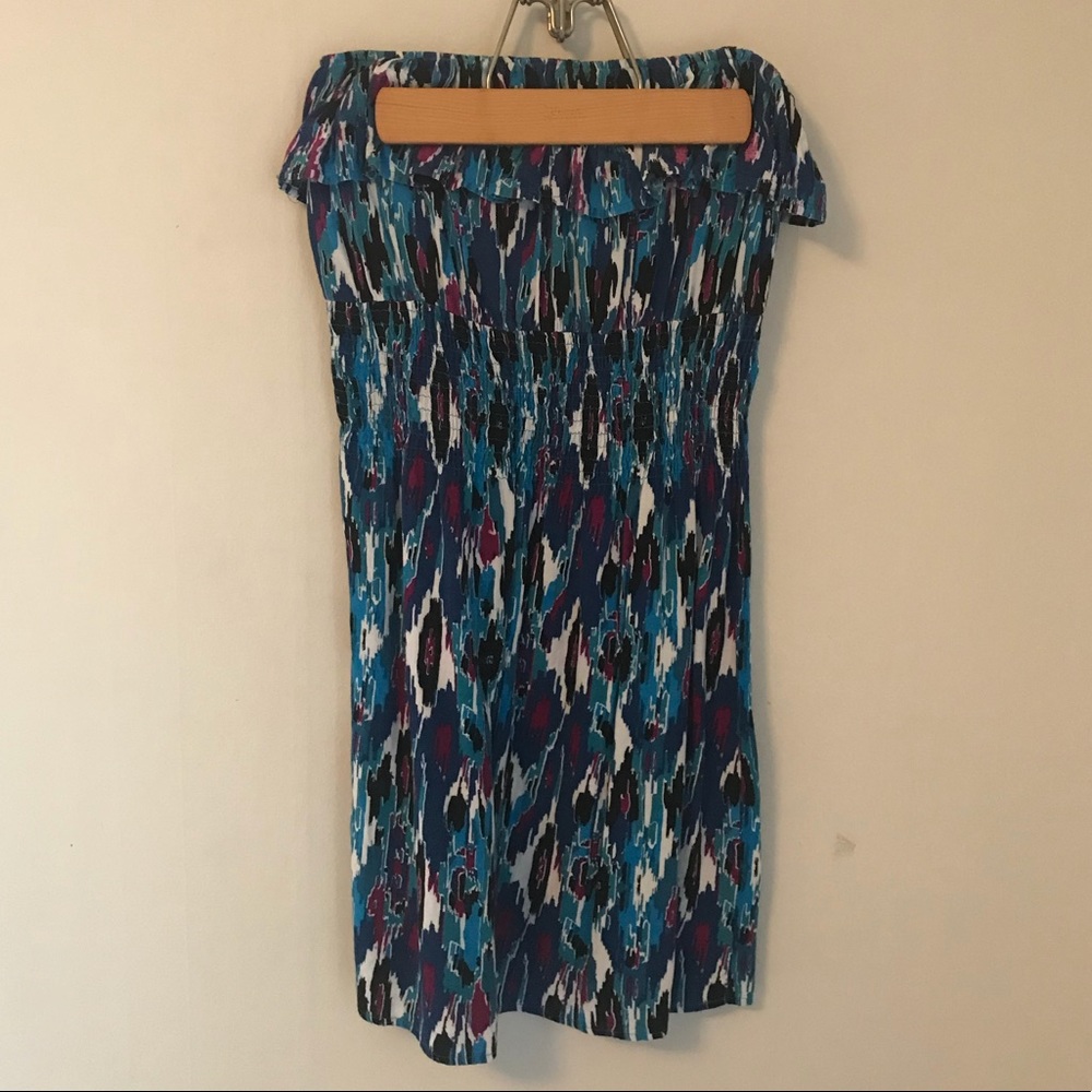 Multicolor Strapless Dress